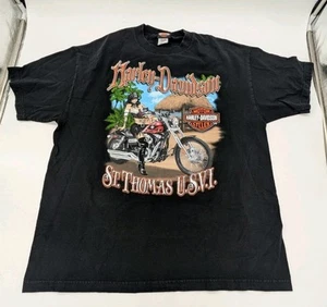 Harley Davidson, Black XL T-Shirt St. Thomas U.S.V.I. - Picture 1 of 13
