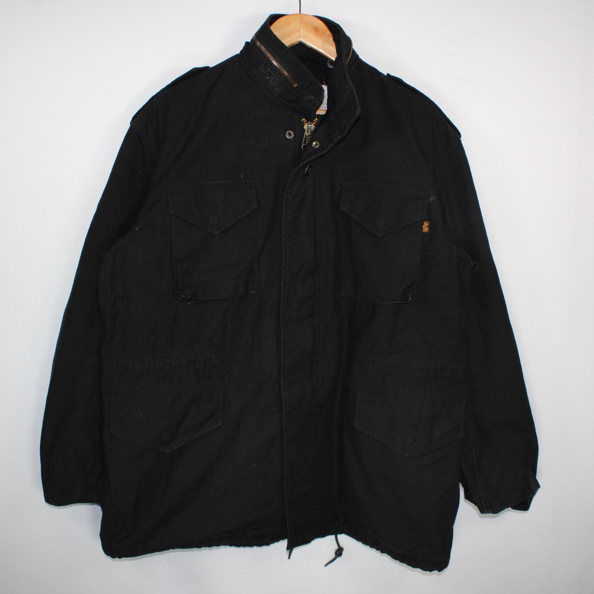 超希少旧タグ【訳あり】【ラージレギュラー】【M-65】【アルファ】【ブラック】 Alpha M65 Black for sale | eBay