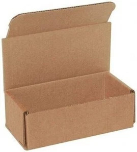 50 6-1/2" x 3-1/4" x 1-1/4" Kraft Corrugated Mailers Die Cut Tuck Flap Boxes - Picture 1 of 1