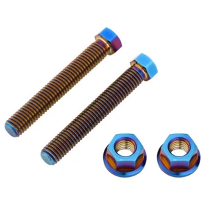 Tusk Titanium Axle Adjuster Bolts Burnt Blue 2073170004 - Picture 1 of 4