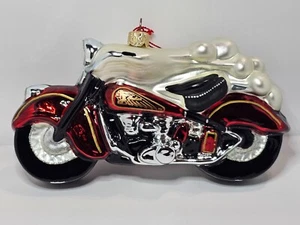 Kurt Adler Polonaise Vintage Indian Motorcycle Christmas Ornament New in Box - Picture 1 of 7