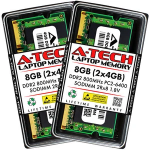 8GB 2x4GB PC2-6400S Toshiba Satellite A505-S6960 A505-S6965 Memory RAM - Picture 1 of 2