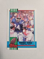 thurman thomas 1990 TOPPS  ON CARD AUTO  #206 BILLS HOF