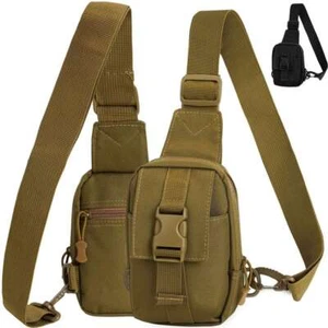 Herren Klein Brusttasche Rucksack Reise Sport Schulter Sling Rucksack Cross Body Outdoor - Bild 1 von 14