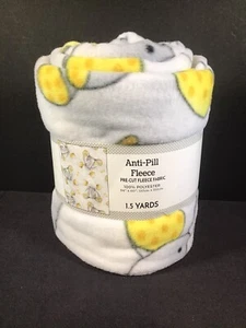 David Textiles Anti Pill Pre Cut Fleece Fabric Blanket 54" x 60" Elephants New - Picture 1 of 3