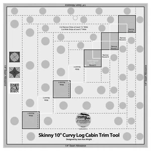Creative Grids Skinny 10in Curvy Log Cabin Trim Tool (CGRJAW14) - Picture 1 of 1