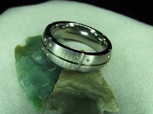 Titanium   Ring Band with Precision Design Size 10 .......  - Picture 1 of 12