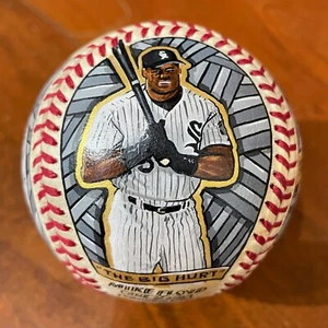 Frank Thomas Chicago White Sox original bemalter Kunst Baseball von Mike Floyd 1/1 - Bild 1 von 9