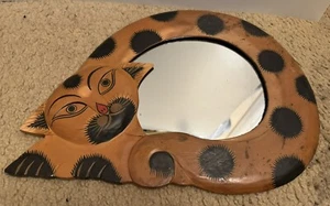Handgefertigter balinesischer Katzenspiegel - Bild 1 von 2