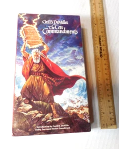 The Ten Commandments Cecil B. DeMille Charles Heston New Factory Sealed VHS - Foto 1 di 12