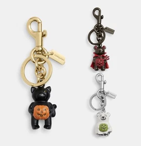 NWT Coach Halloween Devil Bear/Ghost/Cat Bag Charm/Key Ring CW480/CW482/CW483 - Picture 1 of 35