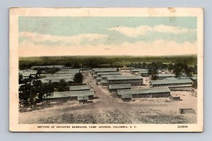 Postal del Cuartel de Infantería del Ejército de los Estados Unidos Campamento Jackson Columbia Shout Carolina - Imagen 1 de 2