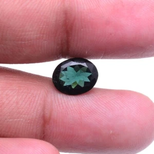 Piedra preciosa suelta certificada corte ovalado sin tratar turmalina verde natural de 2,20 quilates - Imagen 1 de 6