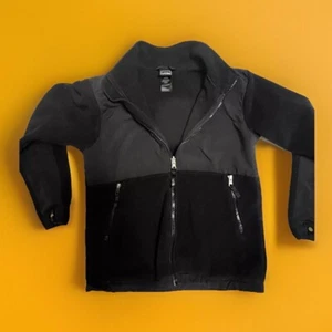 The North Face Jacket Boys Large Black Full Zip Youth Long Sleeve Zip Pocket - Picture 1 of 17