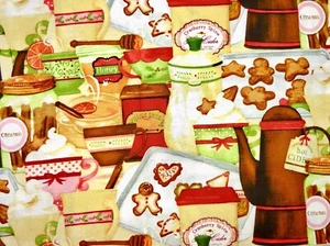 Hot Cider Fabric,Cider,Honey,Oranges,Cinnamon,Cookies,Cotton,74" x 44" - Picture 1 of 1