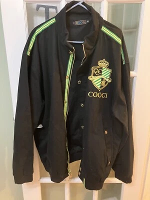 Coogi Australia Mens 4XL Jacket Zip Black Streetwear - Image 1 of 3