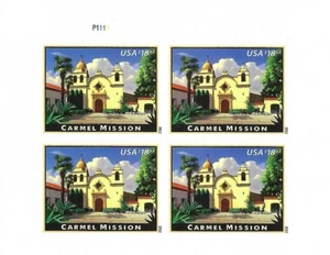 4650 $18.95 Express Mail Carmel Mission, CA Plate block of 4 - Picture 1 of 1