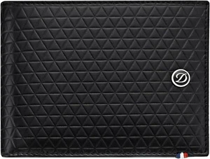 ST DUPONT Line D Wallet Cards Credit Leather 6 Cc Black Anti Rfid 180090 - Picture 1 of 2