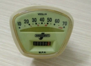 New Lambretta Li Series 3, Complete Speedometer Italian Thread With Bulb 70 MPH - Picture 1 of 2
