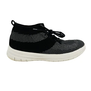 Mens 8 Fitflop Uberknit High Top Slip On Lace Up Sneakers Trainers Black J62-510 - Picture 1 of 12