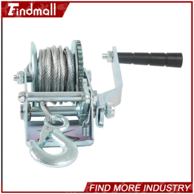Engranaje de manivela de cable de acero cabrestante manual de alta resistencia Findmall 600 lb para remolque de barco Foto 1 de 4