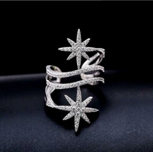 Women's 2.50 Ct Round Simulated Diamond Wedding Ring 14k White Gold Plated - Picture 1 of 9