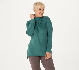 Top túnica pulóver verde enebro talla XS A381712 Cuddl Duds Fleecewear - Imagen 1 de 2