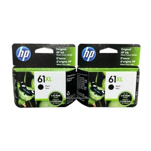 2psc Oryginalne czarne wkłady atramentowe HP 61XL HP61LX - Zdjęcie 1 z 3