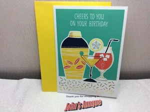 RSVP HAPPY BIRTHDAY CARD New w/Envelope “CHEERS to you on your Birthday..." - Picture 1 of 3