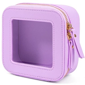 Clear Makeup Bag Small TSA Approved Toiletry Cosmetic Travel Cute Organizer Case - Picture 1 of 6