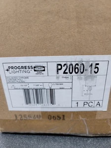 Progress Lighting P2060-15 Wall Sconce with Fabric Shade - Polished Chrome - Picture 1 of 5