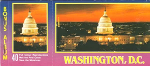 Vintage 40 Color Postcards Bonus Album WASHINGTON D.C Souvenir Postcard - Picture 1 of 1