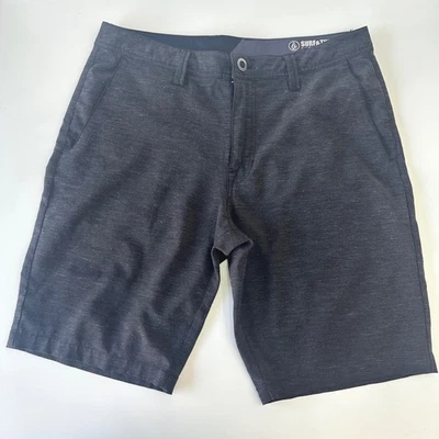 Volcom Surf & Turf Heather Gray 4 Way Stretch Mens Shorts Skater Streetwear - Image 1 of 4