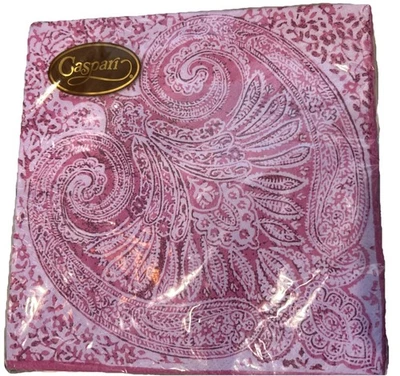 Paquete de 20 servilletas de papel Caspari cachemira frambuesa nuevas 6,5" x 6,5" selladas 6 disponibles Foto 1 de 2