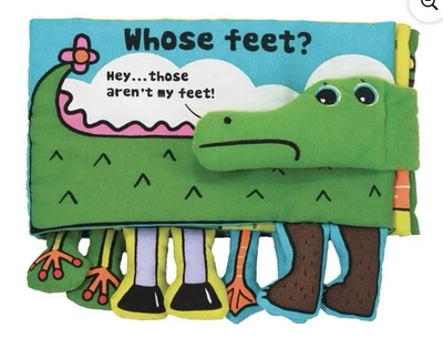 Melissa & Doug  Whose Feet Cloth Baby Book Fabric Learning Alligator - Image 1 of 4