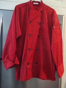 Uncommon Threads RED,  Chef Coat Unisex MD..NEW - Picture 1 of 2