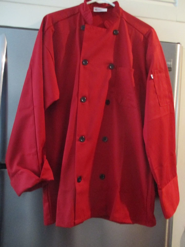 Uncommon Threads RED,  Chef Coat Unisex MD..NEW - Image 1 of 2