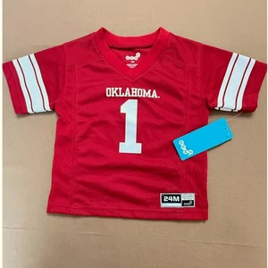 GEN2 Football Jersey Oklahoma Sooners #1 Short Sleeve Red Athletic Top 24M - Picture 1 of 5