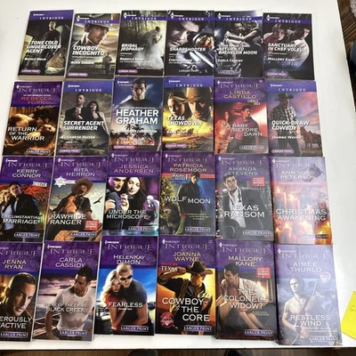 LOT OF 24 HARLEQUIN INTRIGUE NOVELS (LARGER PRINT) Mixed Authors - Image 1 of 4