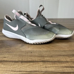 Nike Flex Runner Gray Light Pink Athletic Shoes Size 7Y - Picture 1 of 16