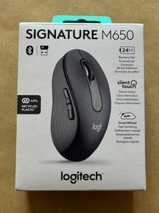 NEW LOGITECH SIGNATURE M650 WIRELESS MOUSE 910-006250 GRAPHITE FAST FREE SHIPPIN - Picture 1 of 8