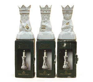 Royal Copenhagen Porcelain 3 Wise Men candlesticks . No's 333, 334 & 335. Boxed. - Picture 1 of 13
