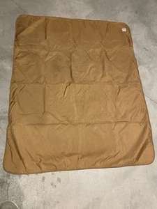 Carhartt A257 Reversible Fleece Blanket Brown Black 48x58 Work Camp USA - Picture 1 of 7