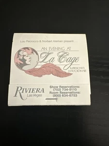 Vintage Riviera Hotel & Casino Match Book La Cage Show Las Vegas Unused Matches - Picture 1 of 12