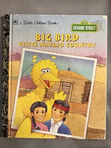 Vintage A Little Golden Book Sesame Street Big Bird Visits Navajo Country #3389 - Picture 1 of 4