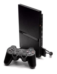 Consola Sony PlayStation 2 Slim PS2 Negra Completa con Mando Original - Imagen 1 de 13