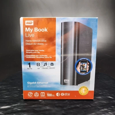 WD My Book Live 1TB WDBACG0010HCH NEW Sealed NAS Home Network Drive Gigabit✓ - Image 1 of 4