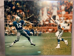 TROY AIKMAN ROGER STAUBACH doppelt signed handsigniertes 16x20 Foto #d 100 UDA - Bild 1 von 5