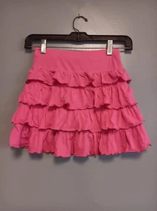 Lands End Kids Skirt / Skort 100% cotton pink layered ruffle size 6X - Picture 1 of 3