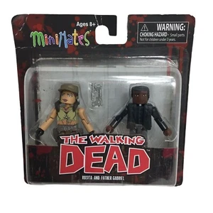 The Walking Dead Minimates Series 8 Rosita And Father Gabriel Mini Figures New - Picture 1 of 12